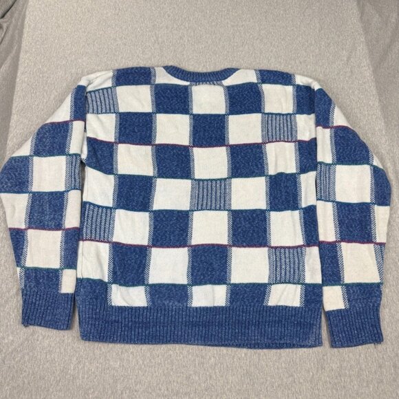 Vtg Colours by Alexander Julian 3D Square Mens XL Cable Knit Sweater Biggie USA - Picture 3 of 12